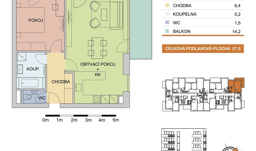 Pronájem bytu 1+kk 57 m², Olomouc – náhled fotky 2