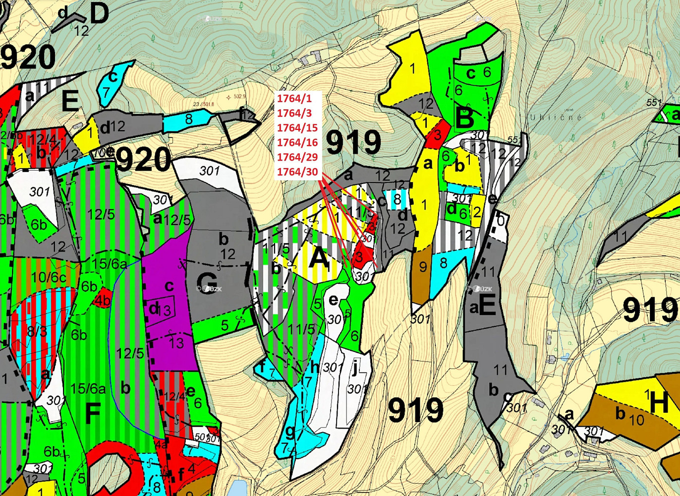 Dražba lesa 10 498 m² – pohled 3