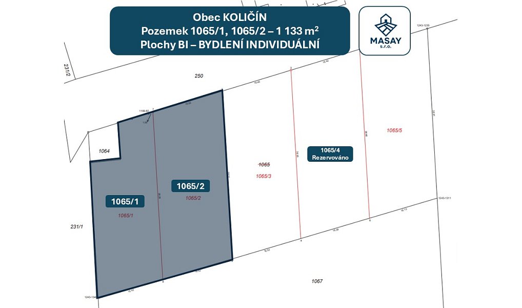 Prodej stavebního pozemku 1 133 m², Holešov – náhled fotky 5
