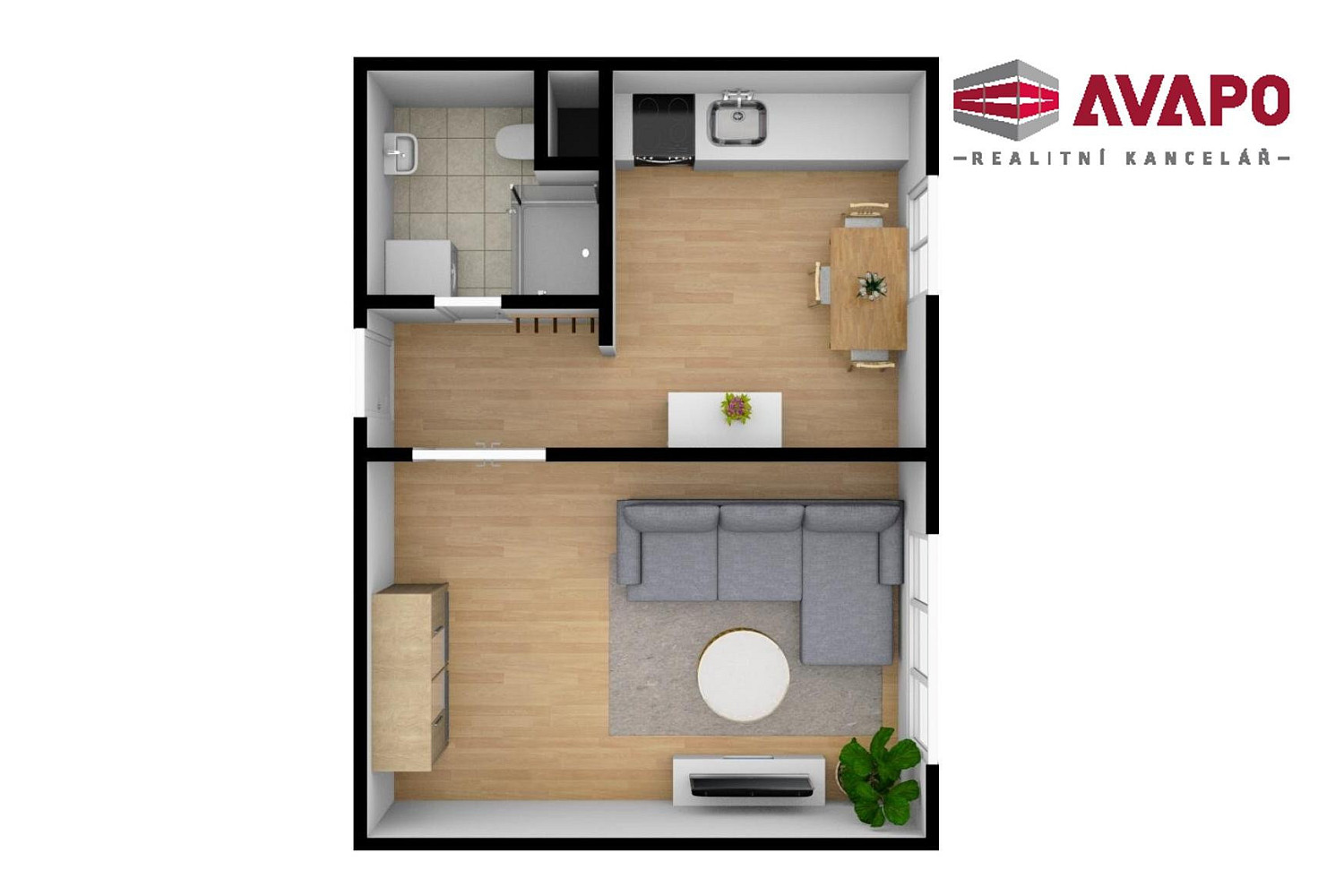 Pronájem bytu 1+1 35 m² – fotografie 2