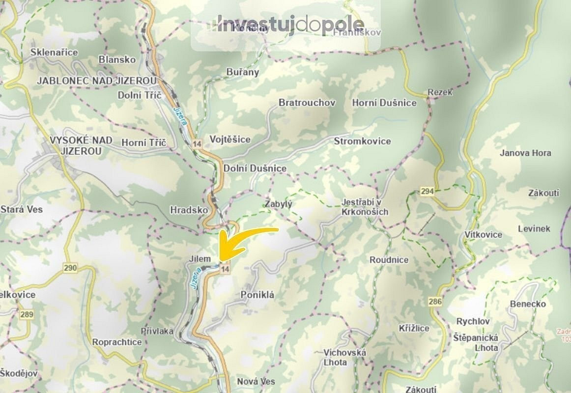 Prodej louky 2 800 m² – pohled 3