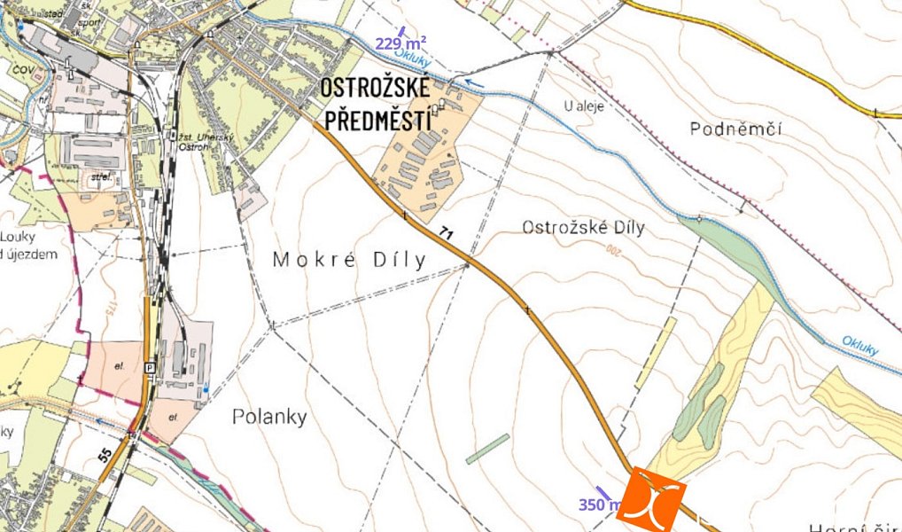 Prodej pole 579 m², Uherský Ostroh – náhled fotky 3