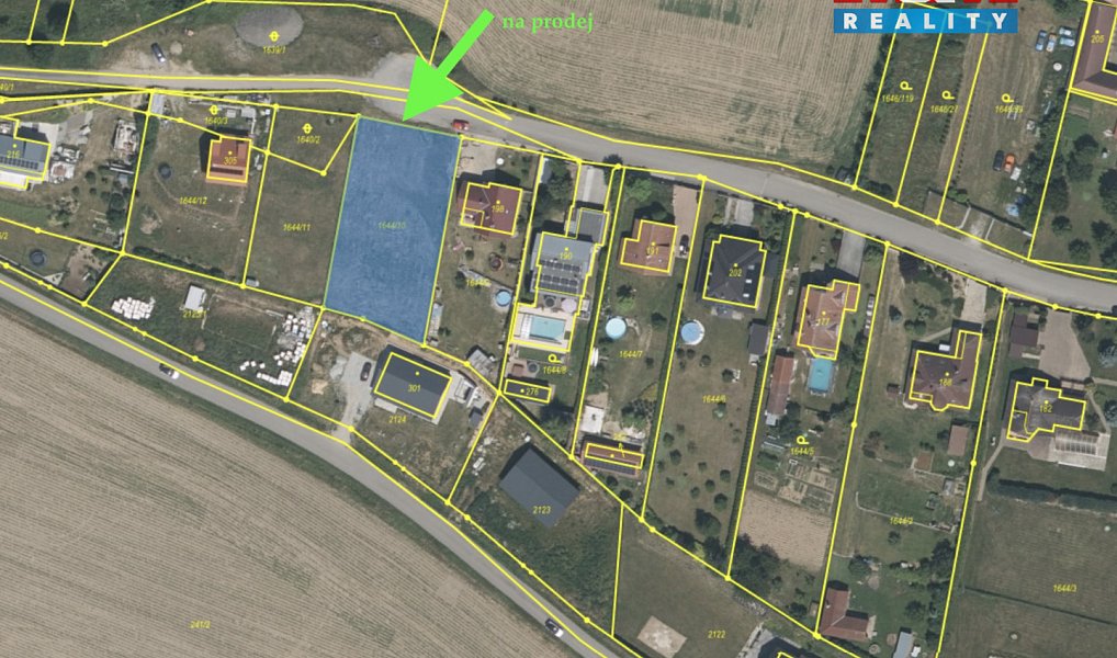 Prodej stavebního pozemku 1 233 m², Dobev – náhled fotky 3
