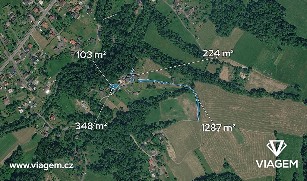 Prodej zahrady 345 m², Bystřice – náhled fotky 2