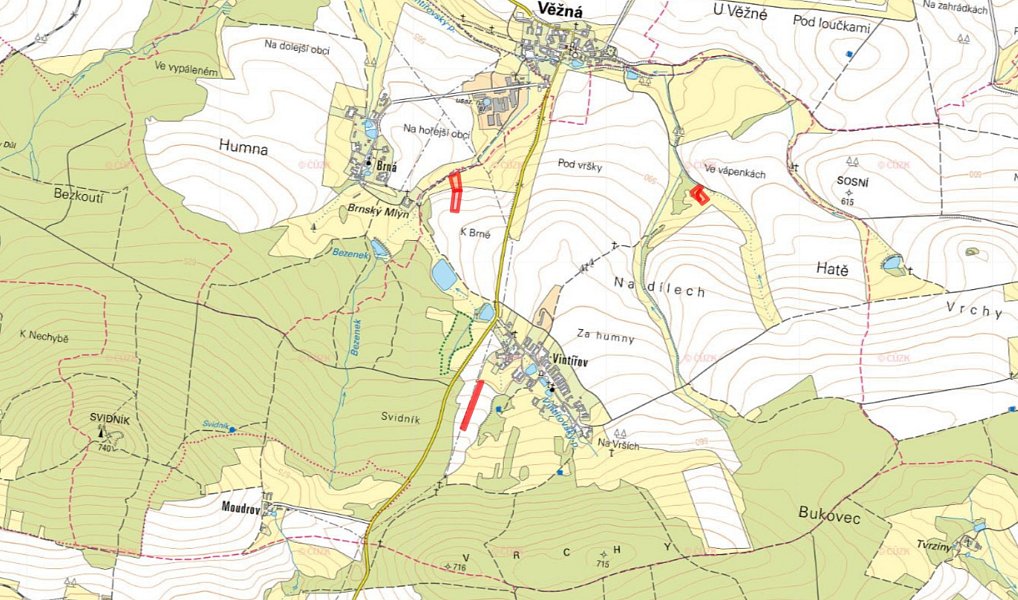 Prodej pole 15 867 m², Obrataň – náhled fotky 3