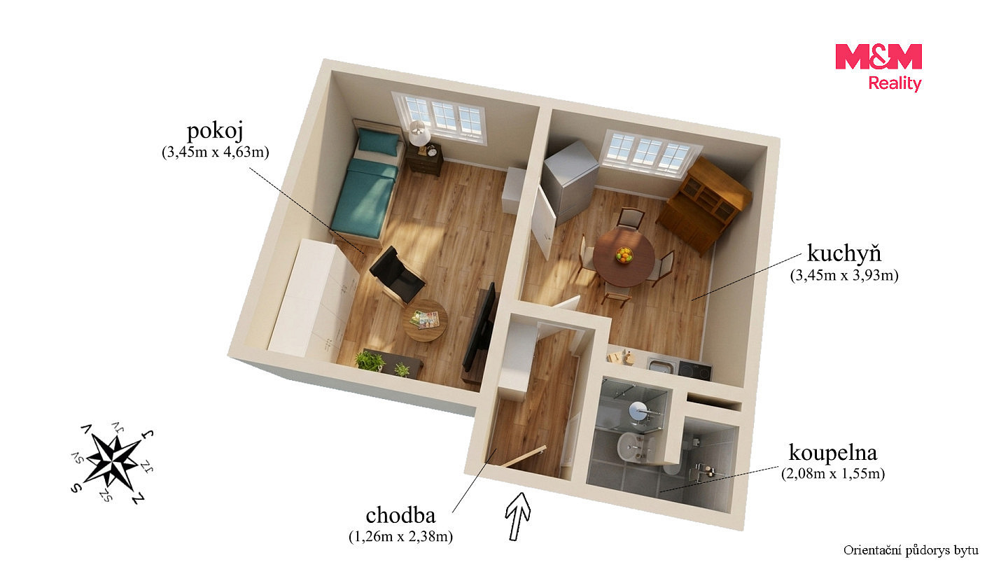 Prodej bytu 1+1 36 m² – fotografie 4