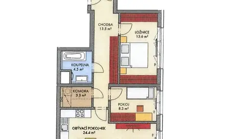 Prodej bytu 3+kk 73 m²
