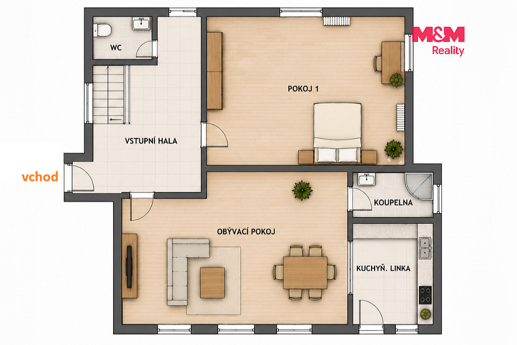 Pronájem bytu 2+1 69 m² — photo 3