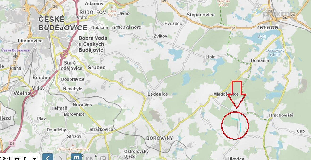 Prodej lesa 48 856 m²