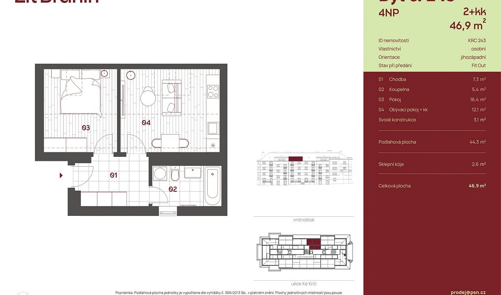 Prodej bytu 2+kk 41 m², Praha – náhled fotky 2