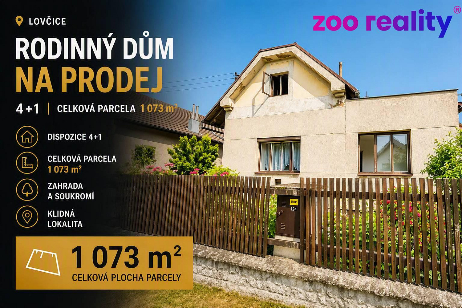 Prodej domu 175 m² s pozemkem 1 073 m²