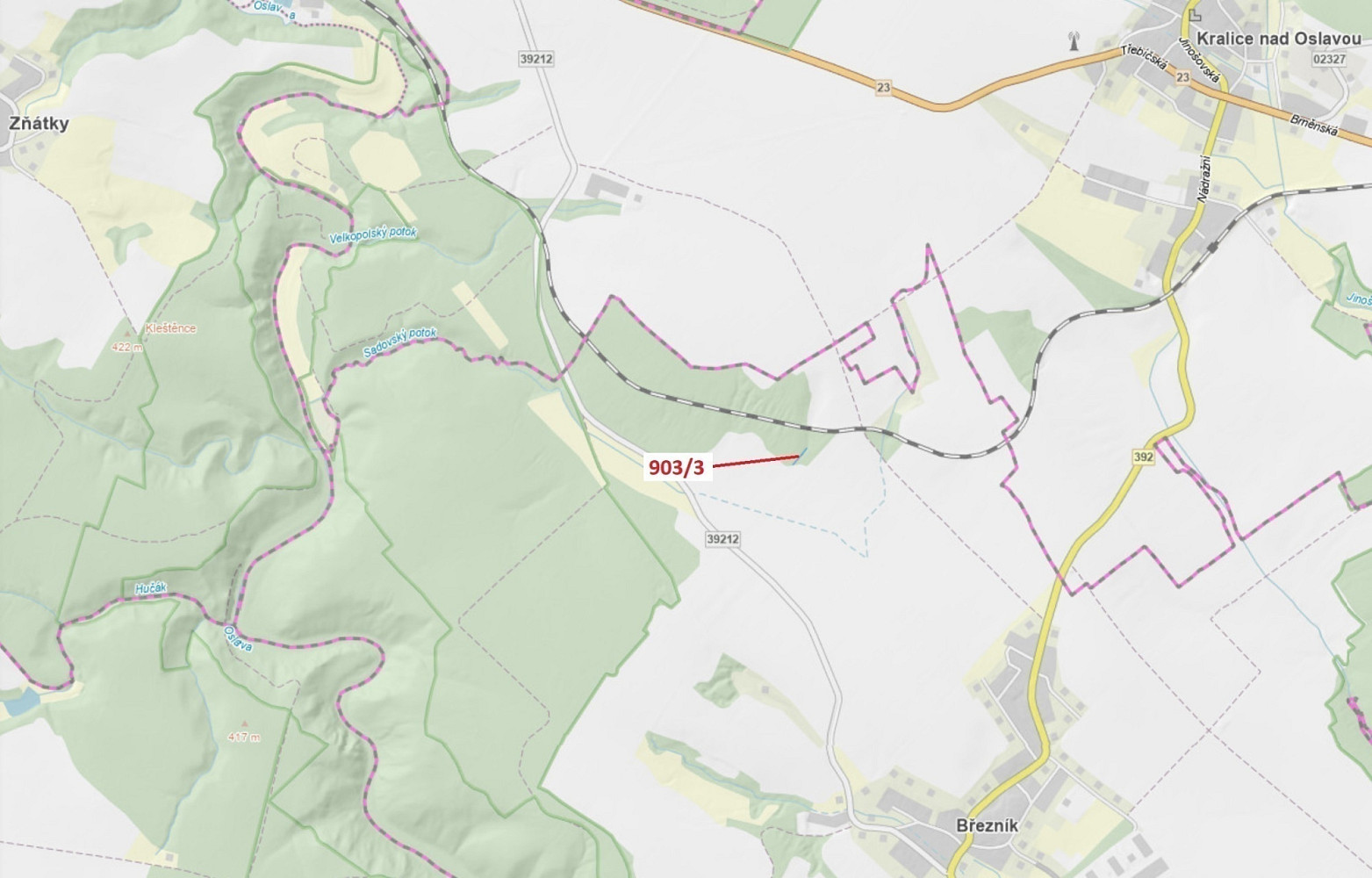 Dražba lesa 234 m²