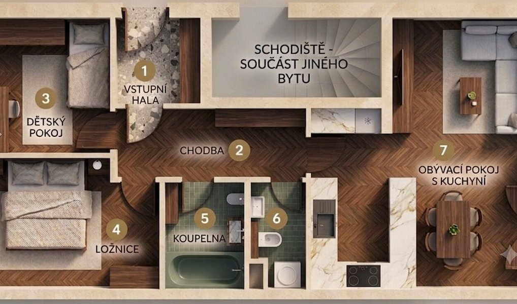 Prodej bytu 3+kk 77 m², Heřmanova Huť – náhled fotky 3
