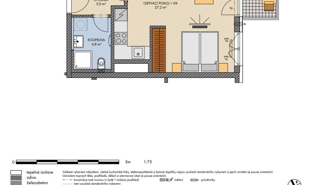 Prodej bytu 1+kk 38 m², Kralupy nad Vltavou – náhled fotky 2