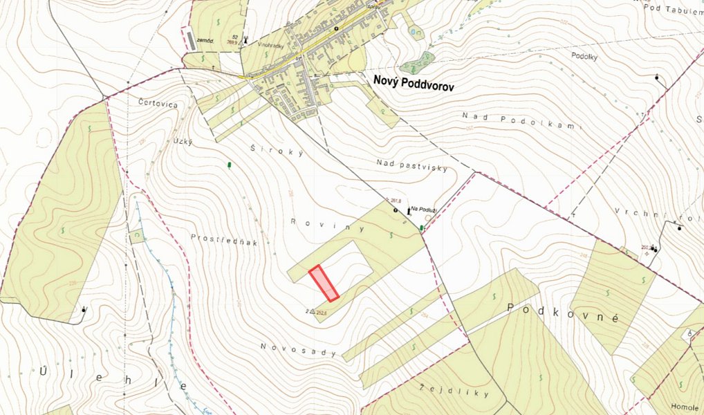 Prodej pole 6 317 m², Nový Poddvorov – náhled fotky 2