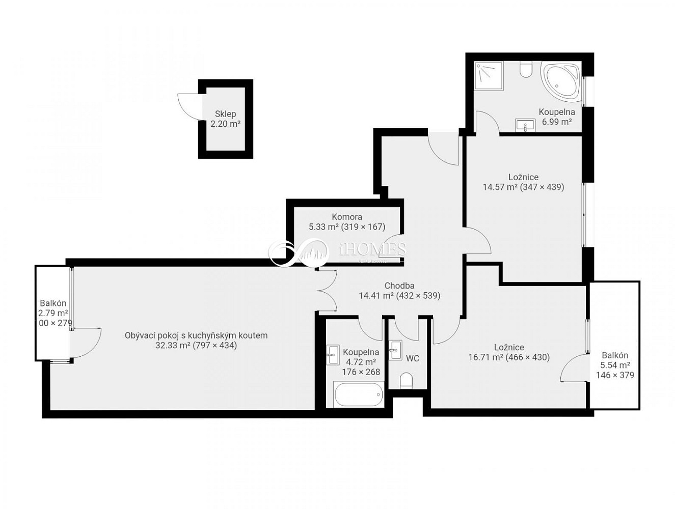 Pronájem bytu 3+kk 116 m² – fotografie 3