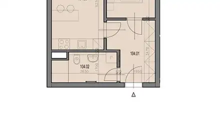 Prodej bytu 2+kk 40 m², V Malé Doubravce, Plzeň