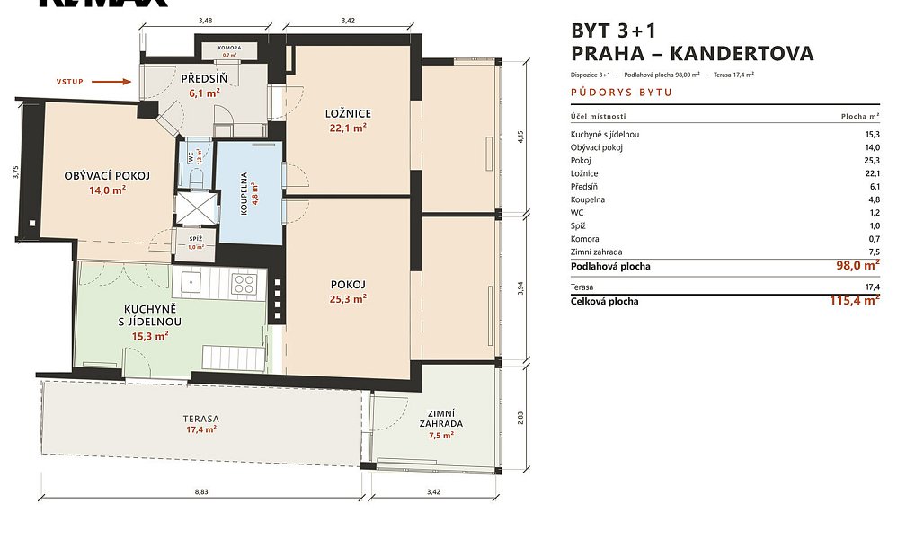 Prodej bytu 3+1 91 m², Praha – náhled fotky 3