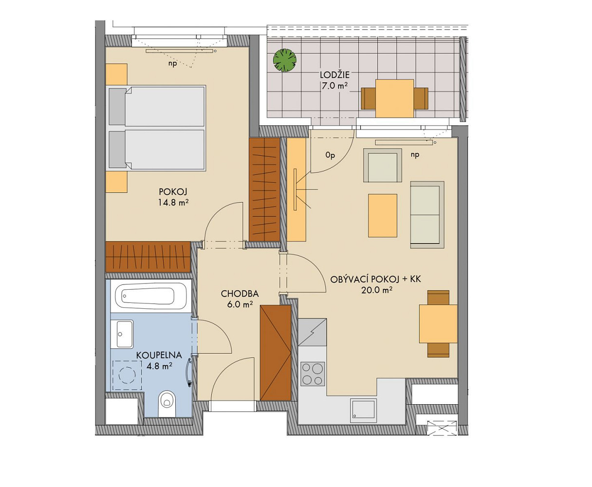 Prodej bytu 2+kk 47 m² – fotografie 3