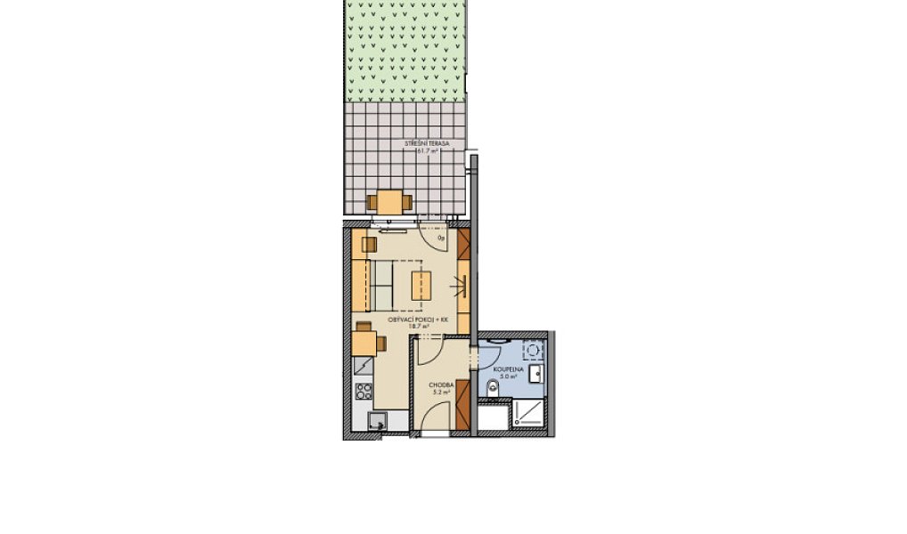 Prodej bytu 1+kk 30 m², Praha – náhled fotky 3