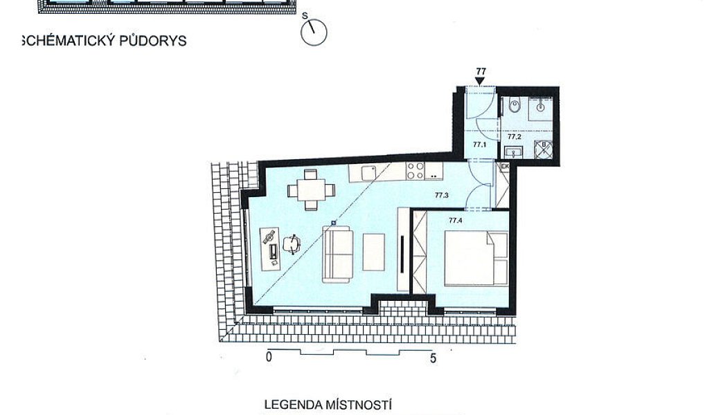 Prodej bytu 2+kk 48 m², Praha – náhled fotky 3