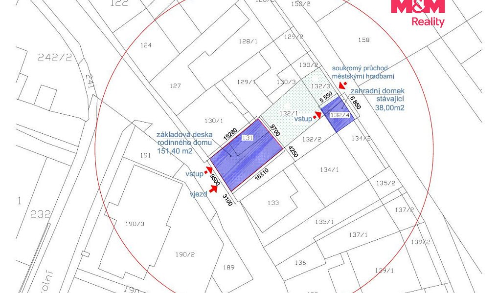Prodej stavebního pozemku 343 m², Moravský Krumlov – náhled fotky 4