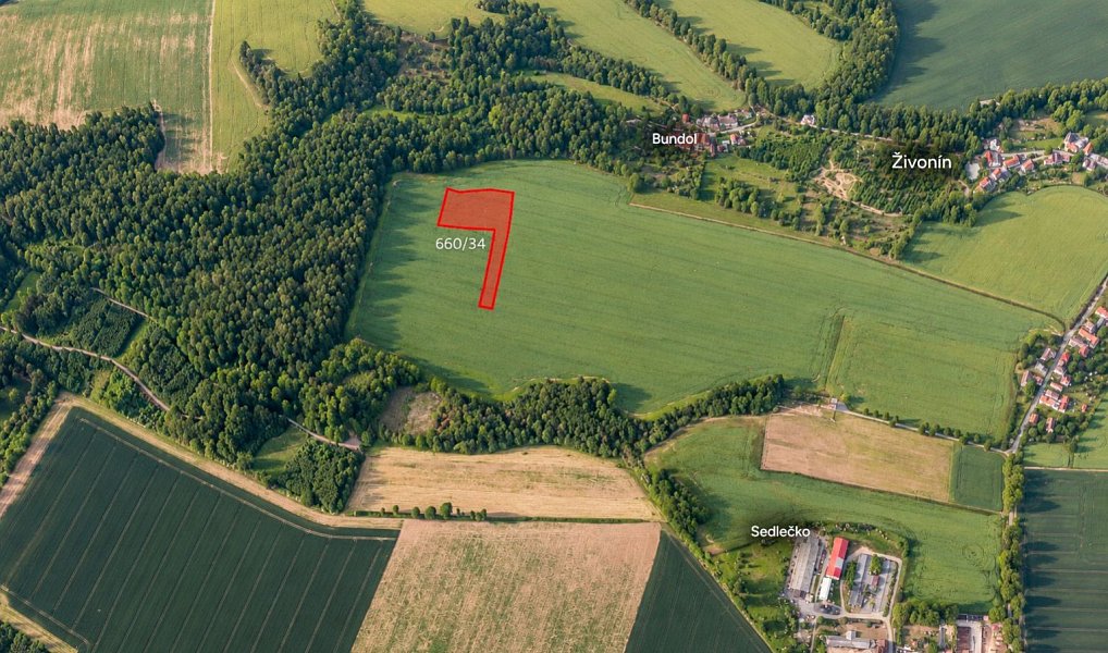 Prodej pozemku, 5410 m², Živonín, Mělník, Řepín
