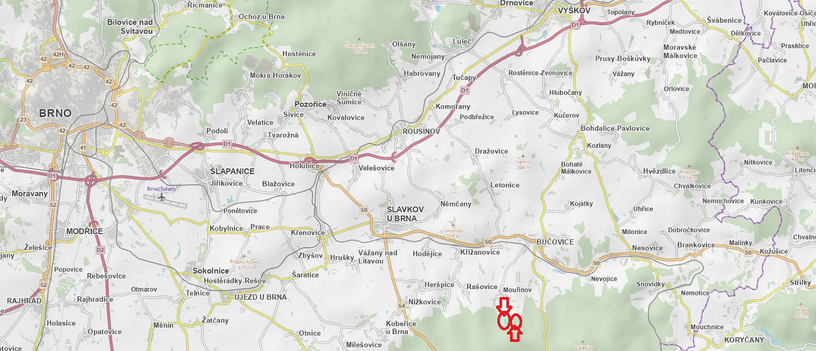 Prodej lesa 2 823 m²