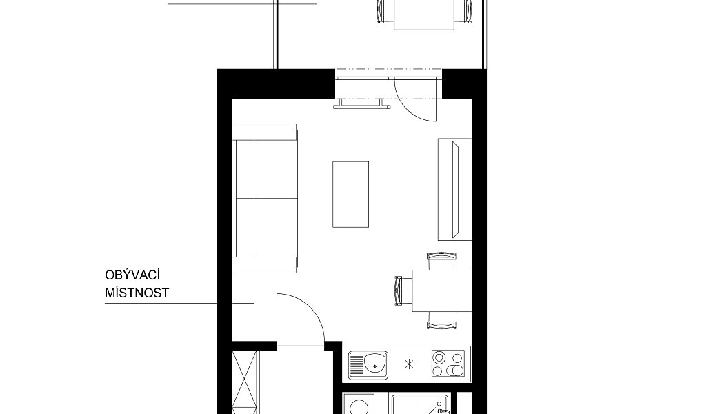 Pronájem bytu 1+kk 36 m², Roztoky – náhled fotky 15