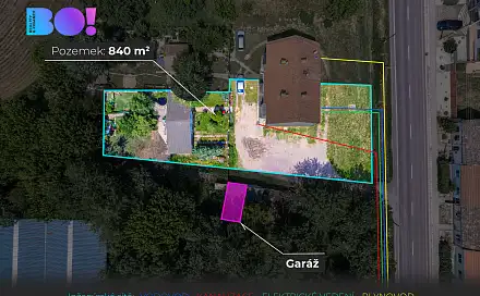 Prodej stavebního pozemku 840 m², Hevlín, okres Znojmo
