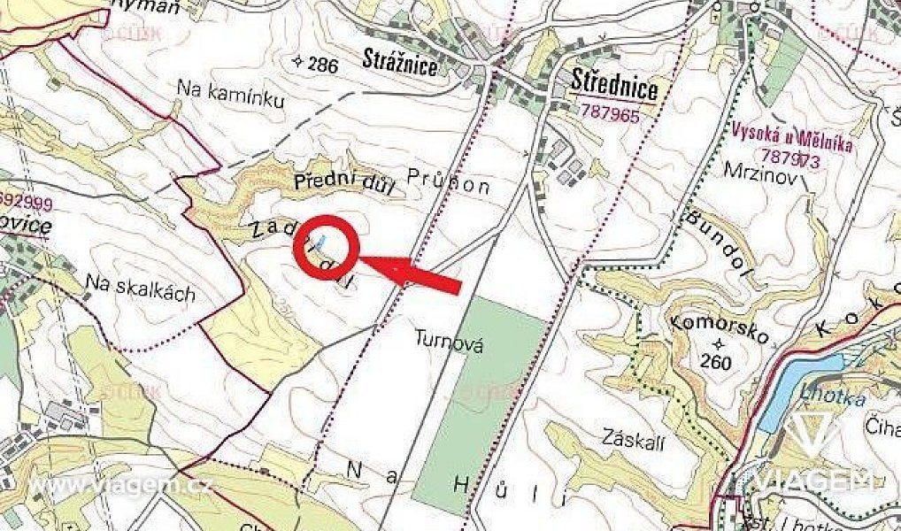 Prodej pole 2 462 m², Vysoká – náhled fotky 3
