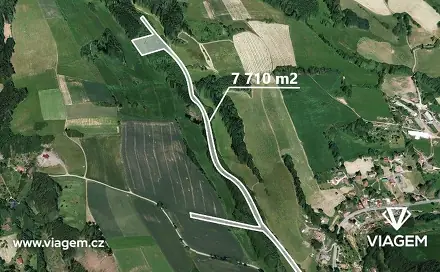 Prodej lesa 5 621 m², Košťálov, okres Semily