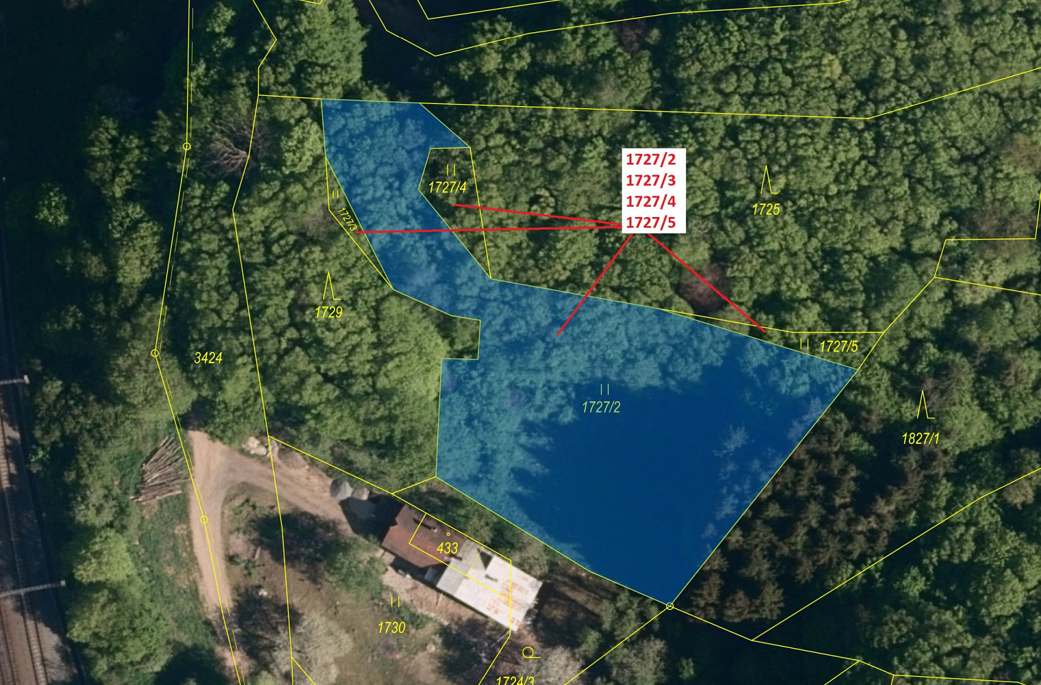 Dražba louky 2 295 m² – pohled 2