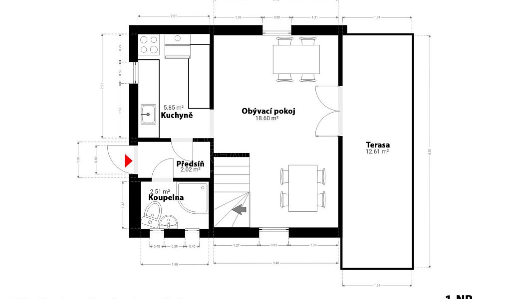 Prodej chaty/chalupy 60 m² s pozemkem 726 m², Kamenice – náhled fotky 5