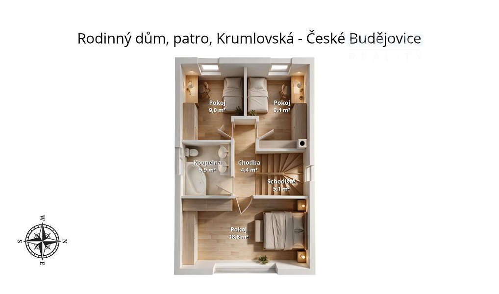 Prodej domu 145 m² s pozemkem 318 m², České Budějovice – náhled fotky 21