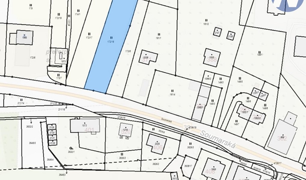 Prodej stavebního pozemku 1 768 m², Volary – náhled fotky 3