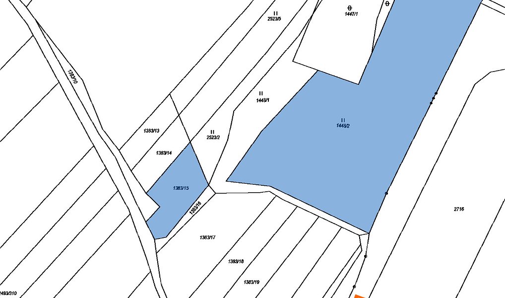 Prodej pole 767 m², Tišnov – náhled fotky 2