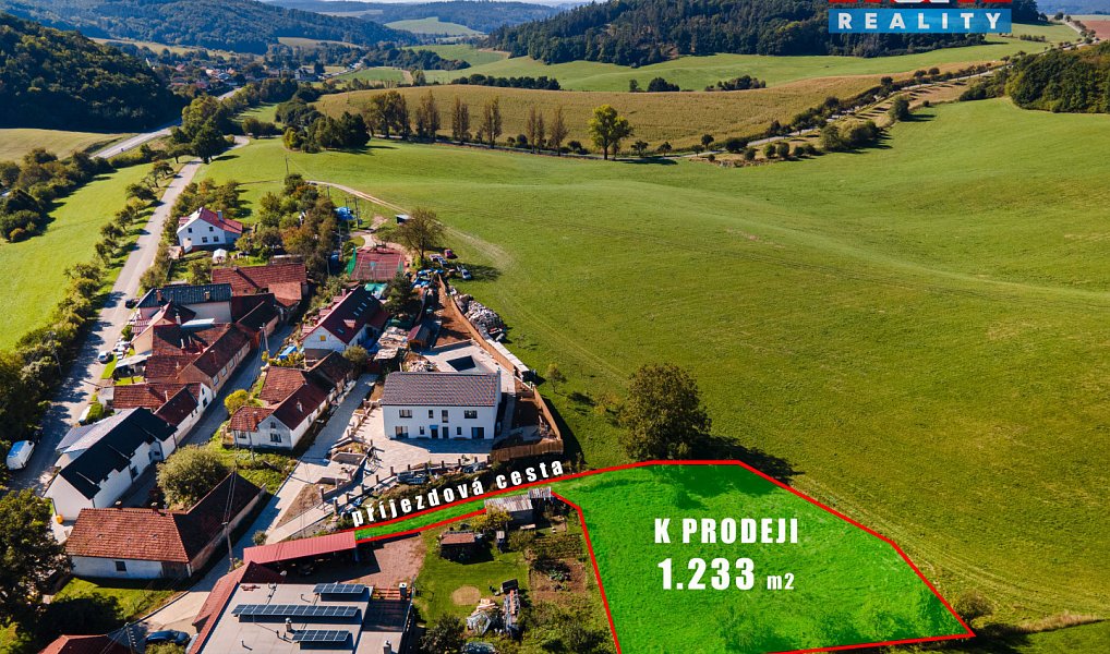 Prodej stavebního pozemku 1 233 m², Závist – náhled fotky 4