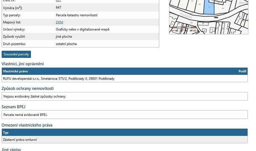 Prodej stavebního pozemku 647 m², Bobnice – náhled fotky 10