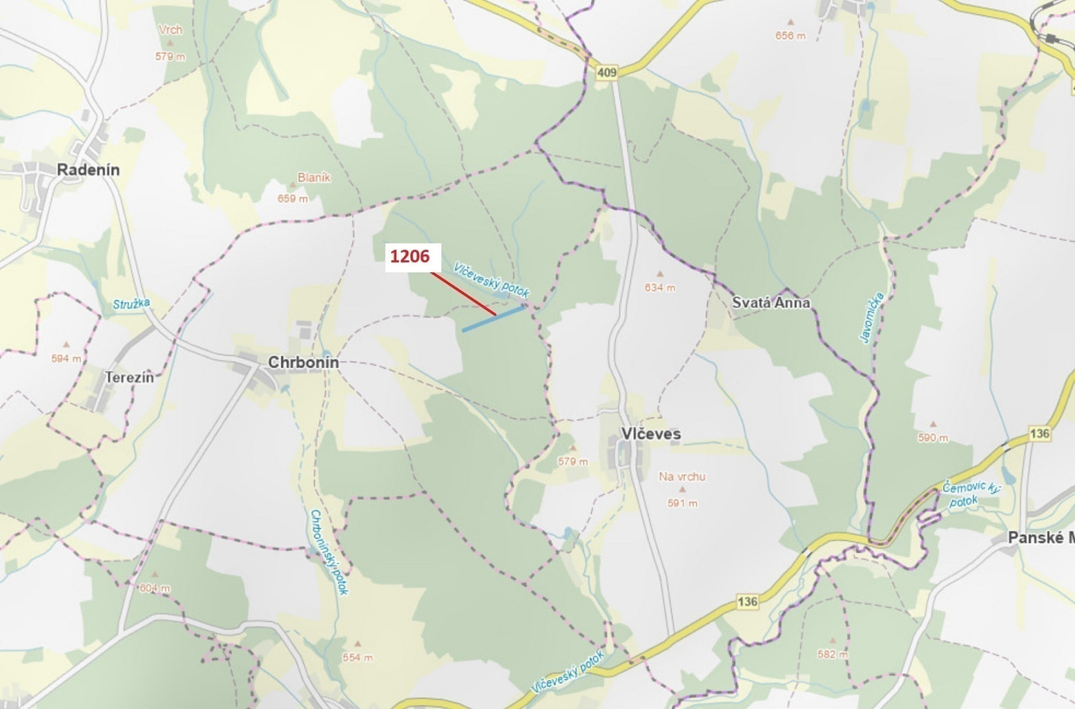 Dražba lesa 10 189 m²
