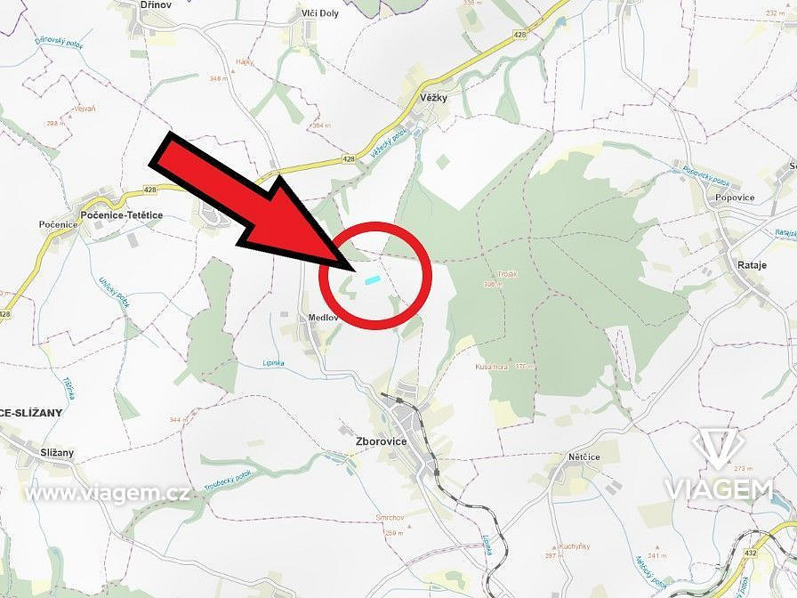 Prodej pole 1 819 m² – pohled 2