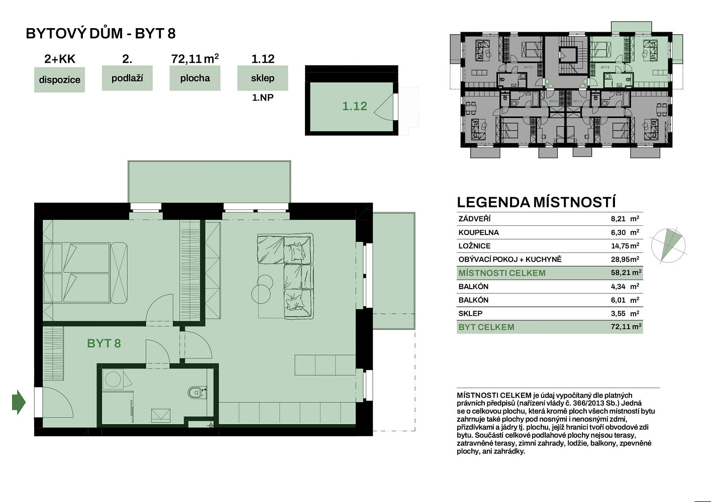 Prodej bytu 2+kk 72 m² — photo 3