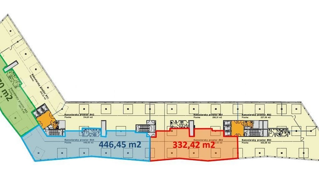 Pronájem kanceláře 611 m², Praha – náhled fotky 3
