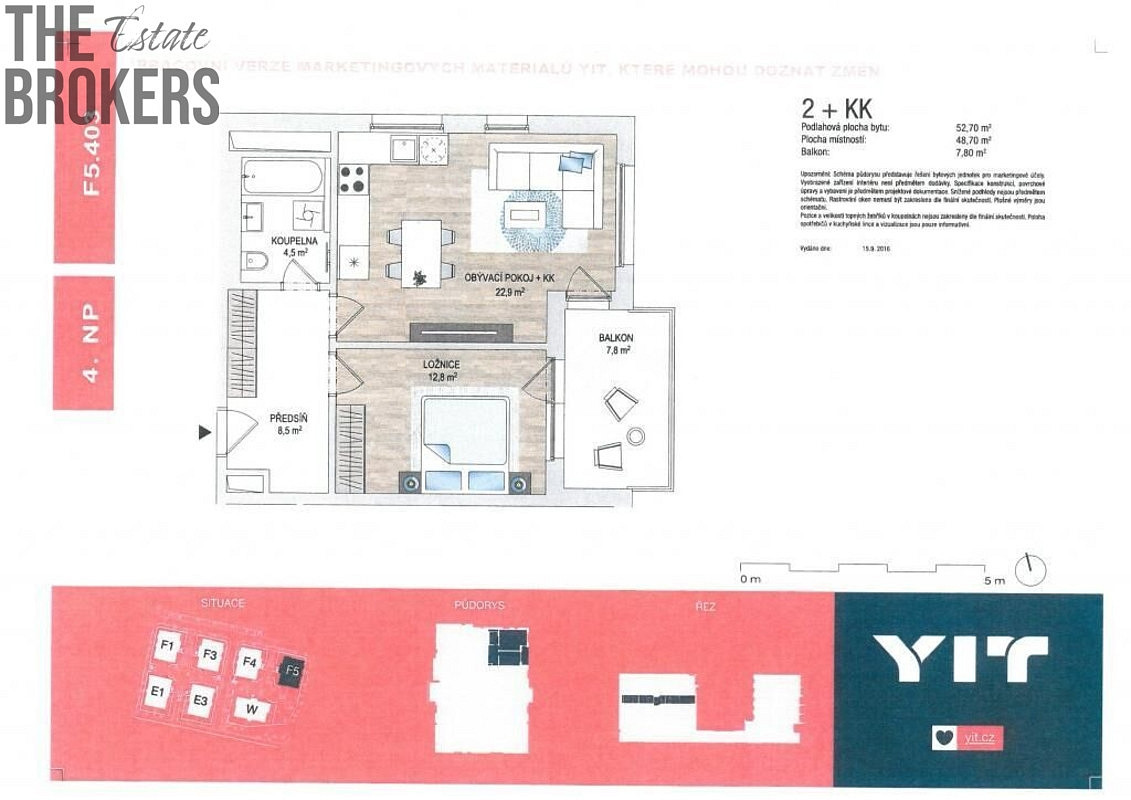Pronájem bytu 2+kk 49 m² – fotografie 3