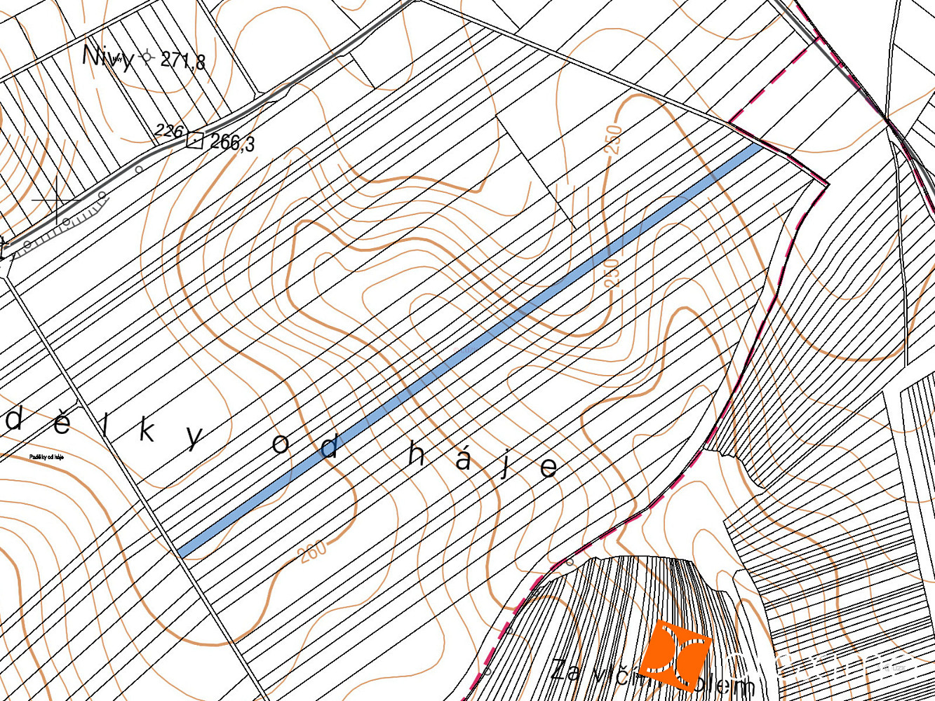 Prodej pole 855 m² – pohled 3