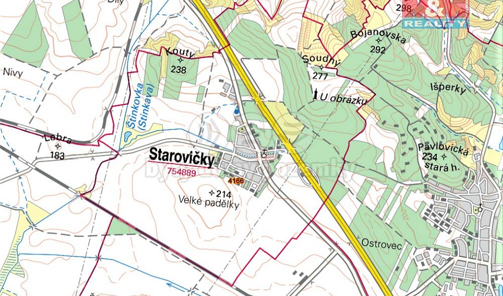 Prodej pole 911 m², Starovičky – náhled fotky 2