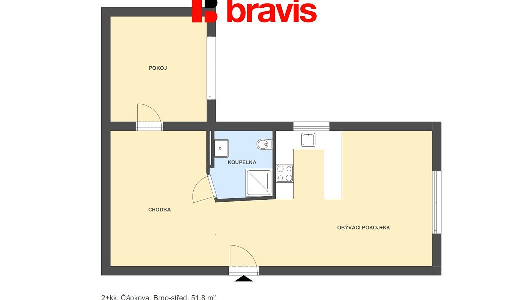 Prodej bytu 2+kk 52 m², Brno – náhled fotky 2