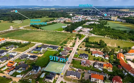 Prodej stavebního pozemku 911 m², Benešov - Mariánovice