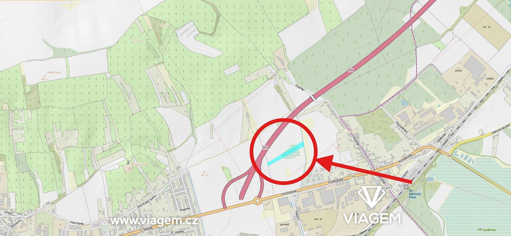 Prodej pole 1 074 m² – fotografie 3