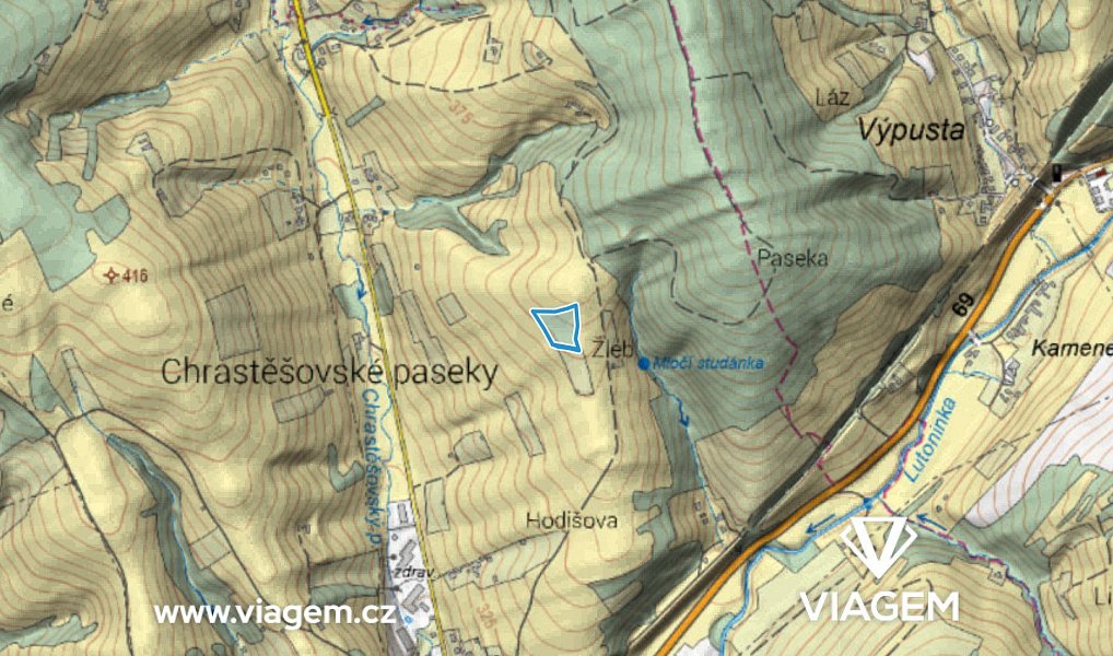 Prodej pole 3 585 m², Vizovice – náhled fotky 3